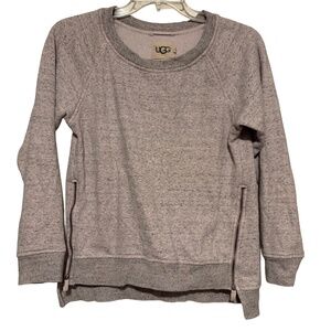 Women’s UGG Side Zippered Crewneck in Heathered Pink Sz MD